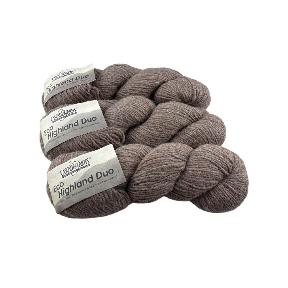 Cascade Yarns 3 skeins Baby Alpaca Merino Wool Blend Eco Highland Duo undyed